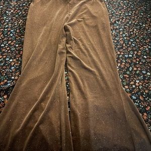 Judy Blue. Brown Glitter Disco Style Pants.